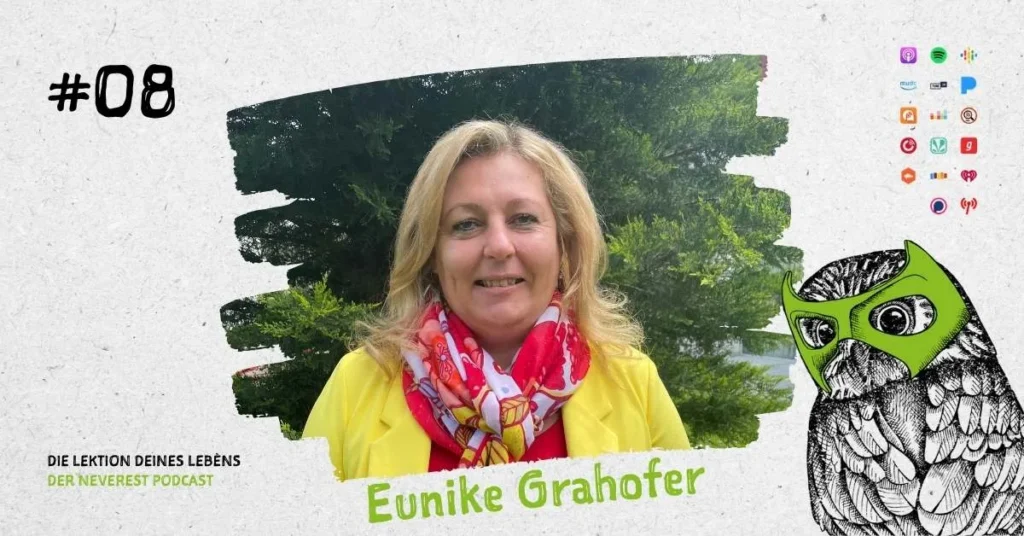 Cover der Podcast-Folge E08 von „Die Lektion deines Lebens“ mit Eunike Grahofer
